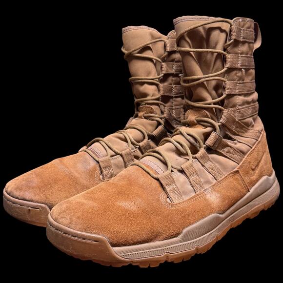 NIKE SFB Gen 2 8" Mens 15 Tactical Boots Coyote Tan Military Combat Suede READ - Picture 3 of 14